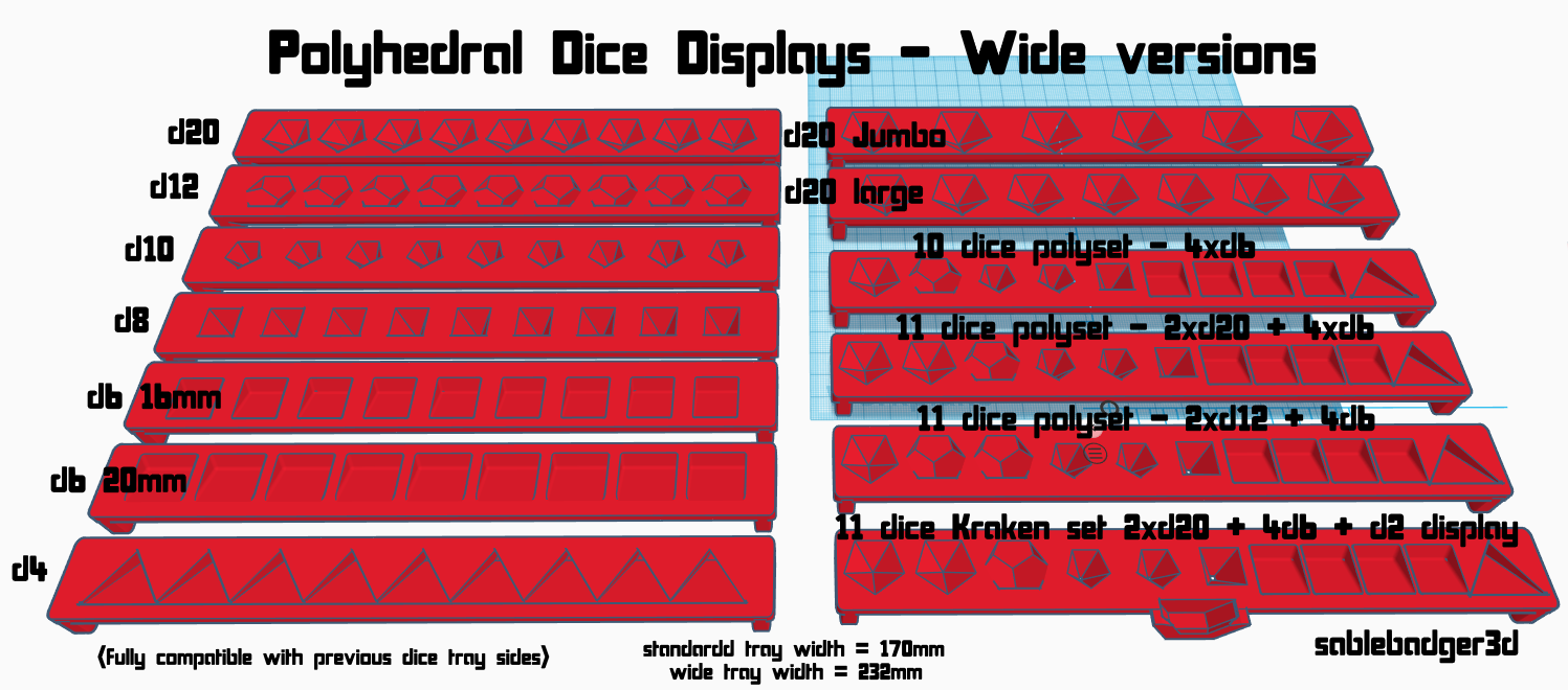 Dice Display Bench - Longer sets