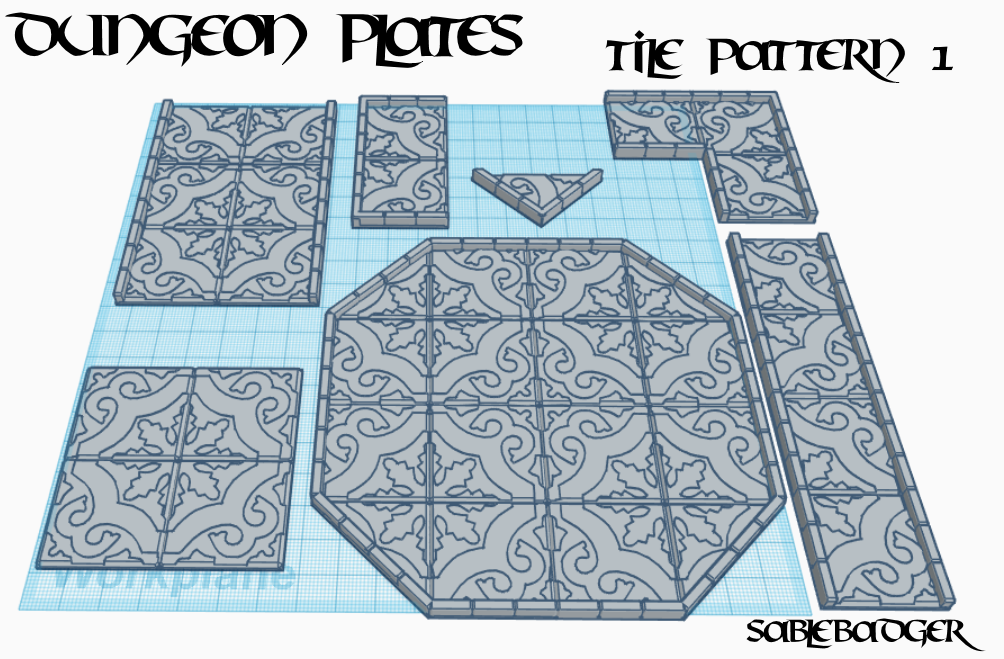 Dungeon Plates - Tile Pattern 1