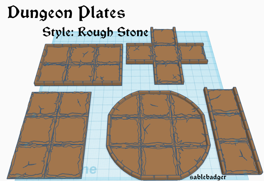 Dungeon Plates - Rough stone