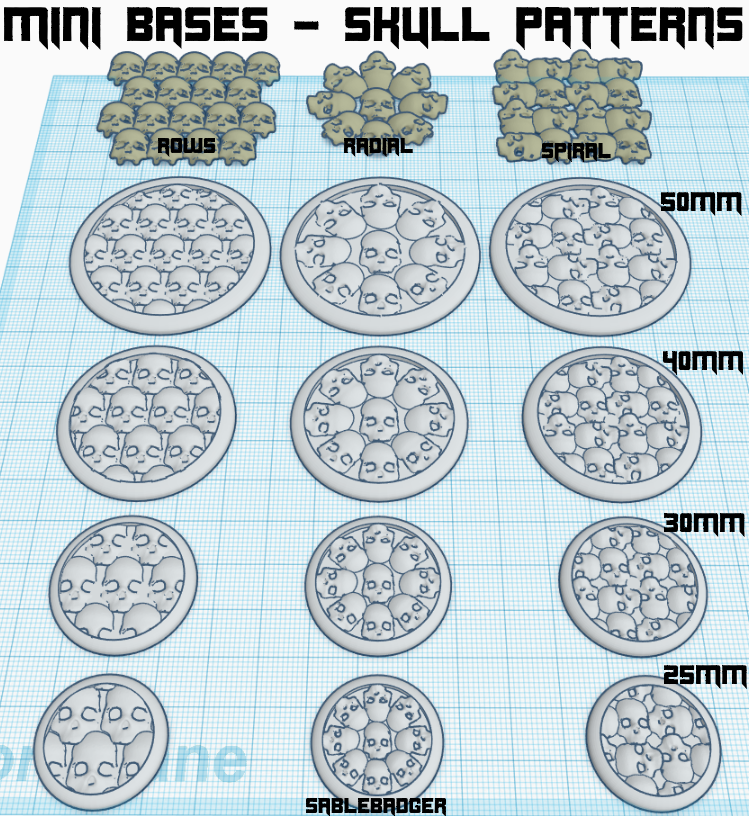 Mini Bases - Skulls