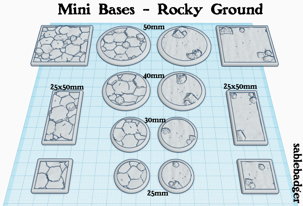 Mini Bases - Rocky Ground