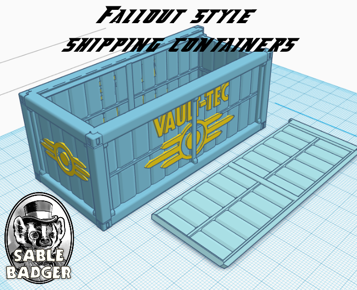 Day 8 - Fallout style shipping container 28mm