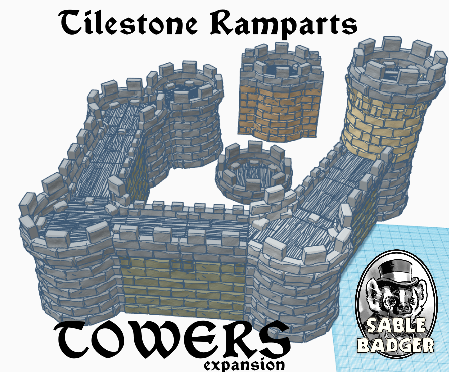 Fantasy - Tilestone Ramparts - Towers