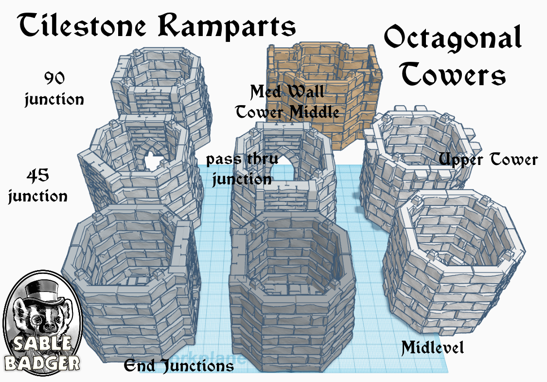 Tilestone Ramparts Octagonal Towers