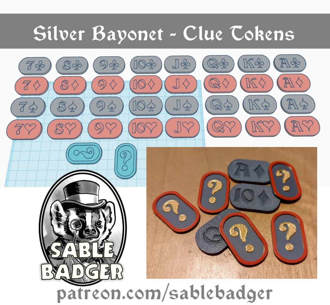 Silver Bayonet - Clue Tokens