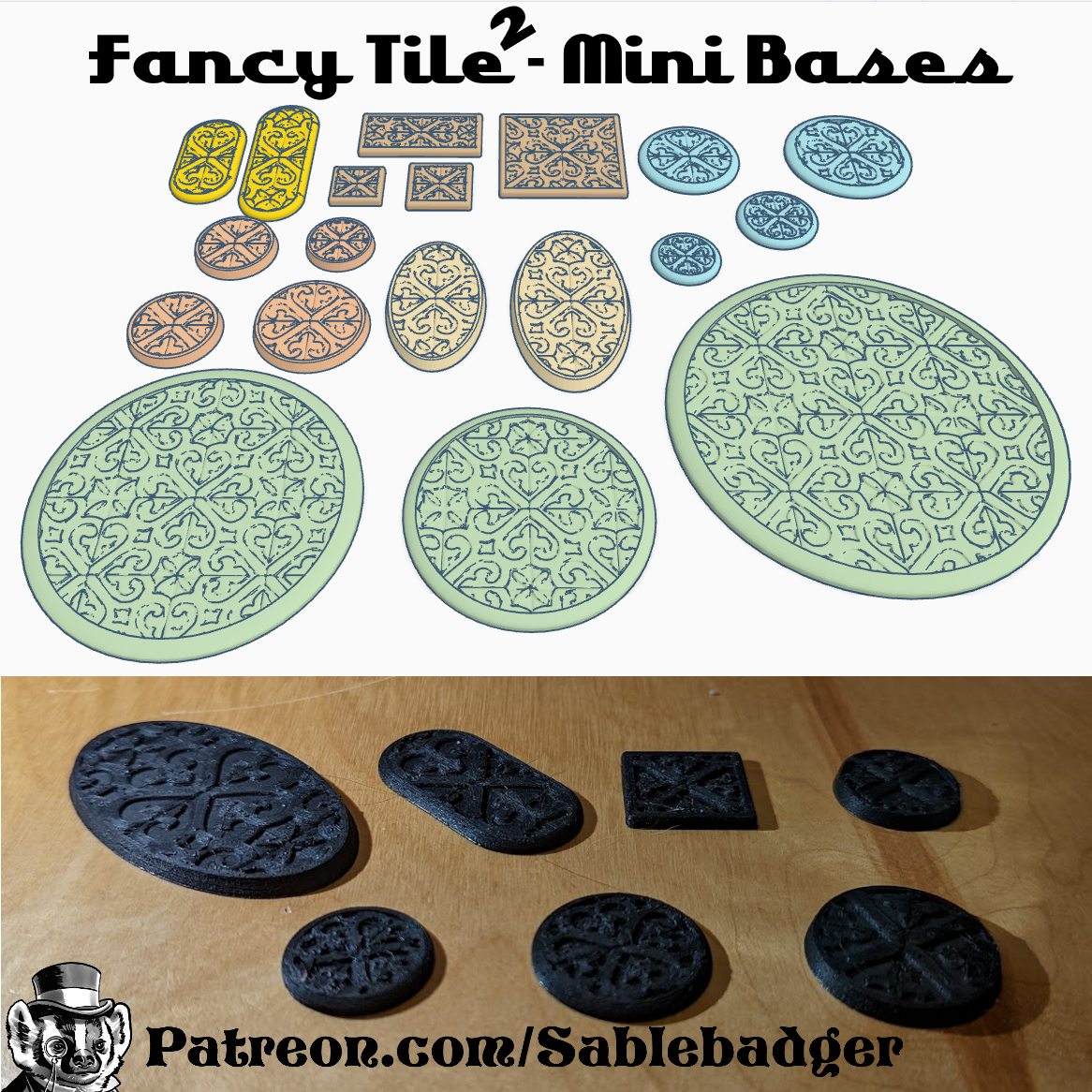 Mini Bases - Fancy Tile 2