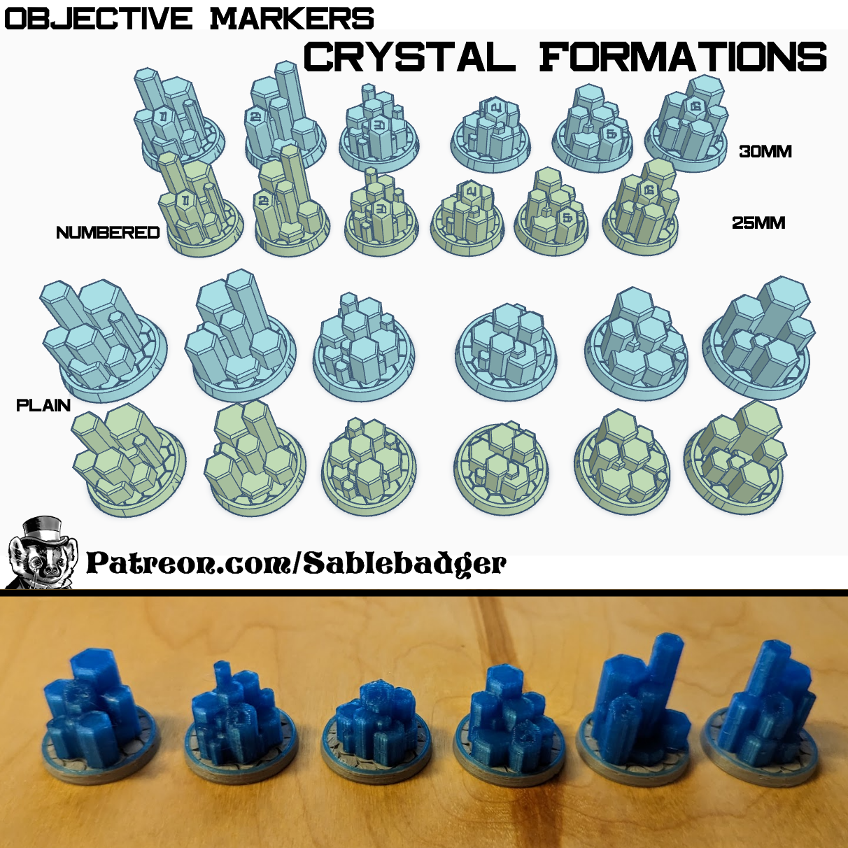 Objective Markers - Sci Fi Crystal Formations