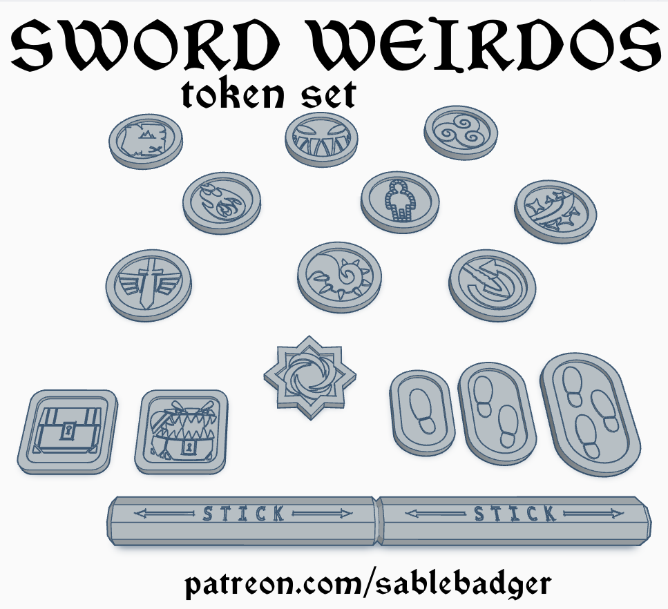 Game Tokens - Sword Weirdos