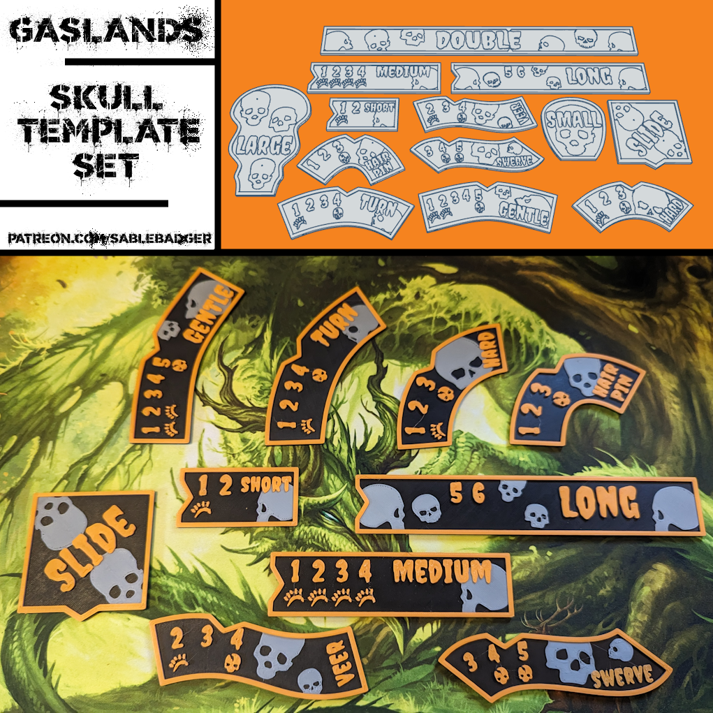 Gaslands Templates - Skulls