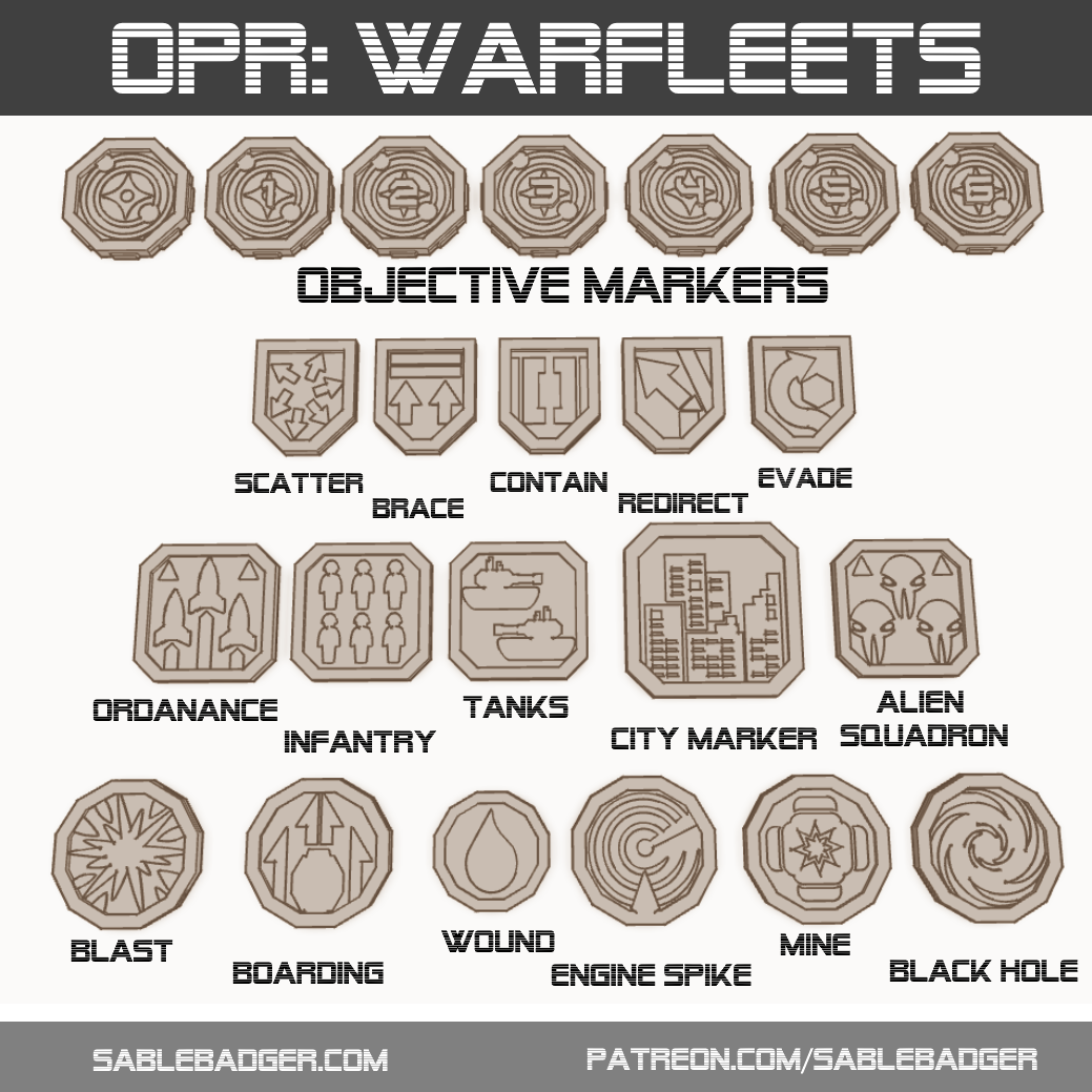 OPR Warfleets - Game Tokens