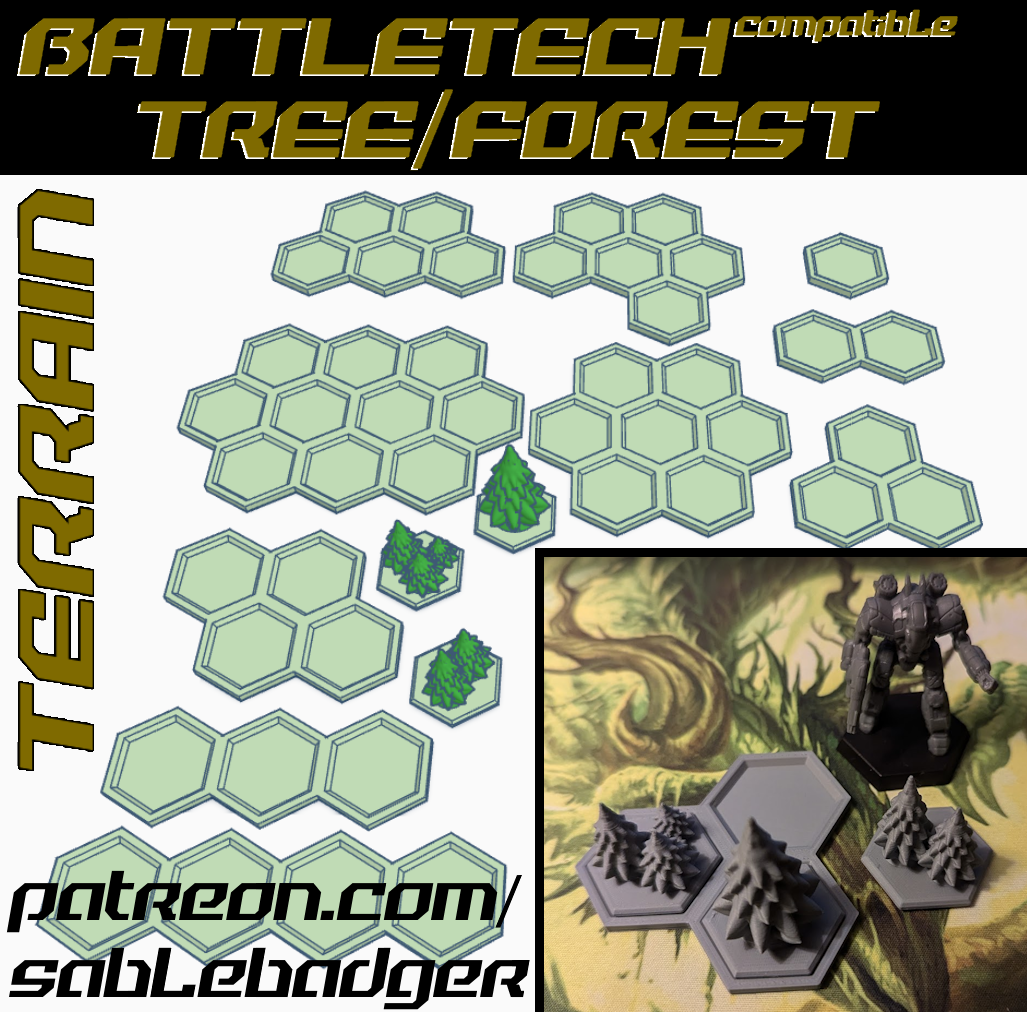 Battletech - Tree Forest Terrain