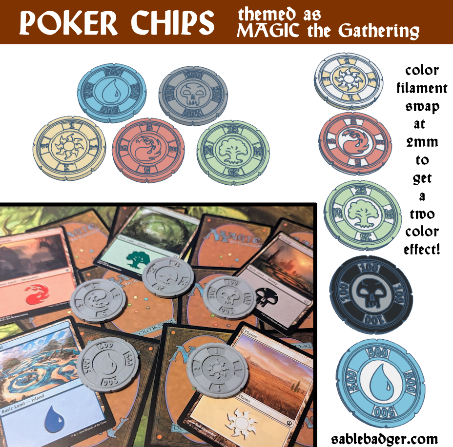 Poker Chips - Magic the Gathering Mana