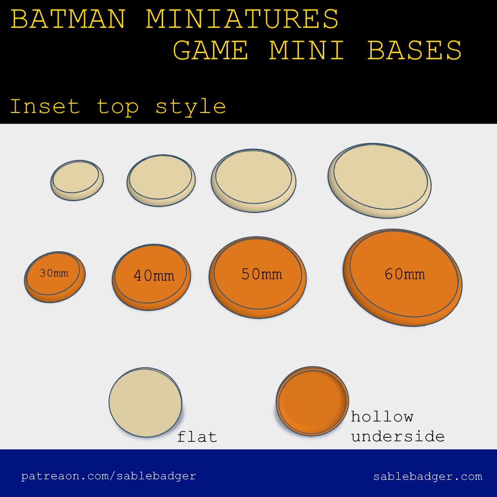 Inset Bases - Batman Miniatures Game
