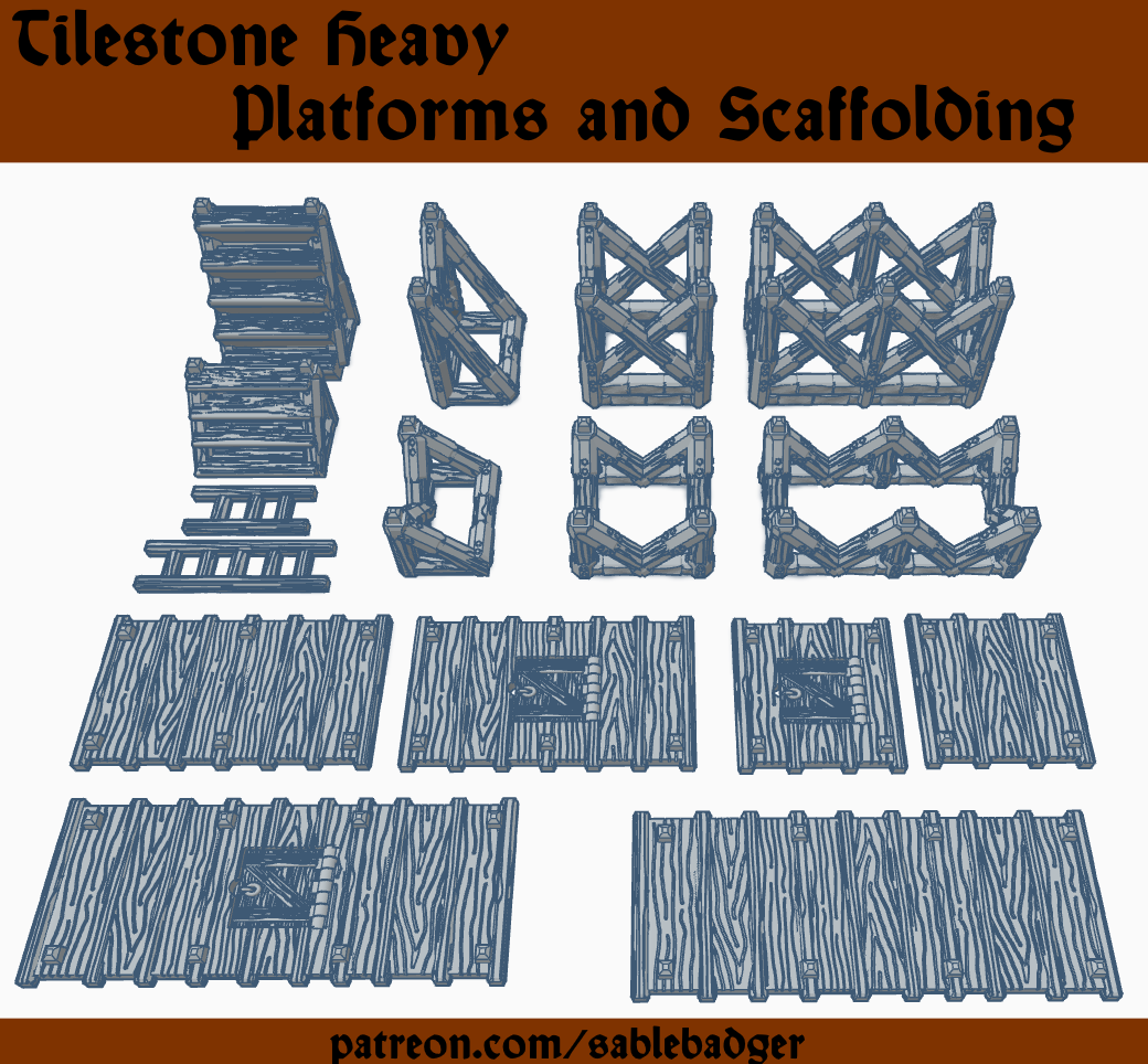 Tilestone Heavy Wooden Scaffolding and Platforms
