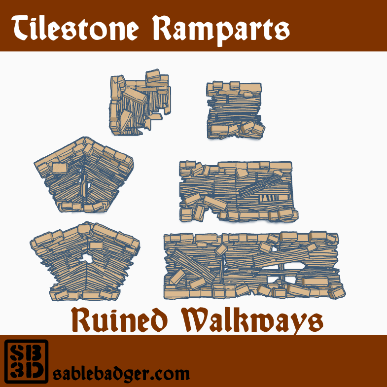 Tilestone Ramparts - Ruined Top Walkways