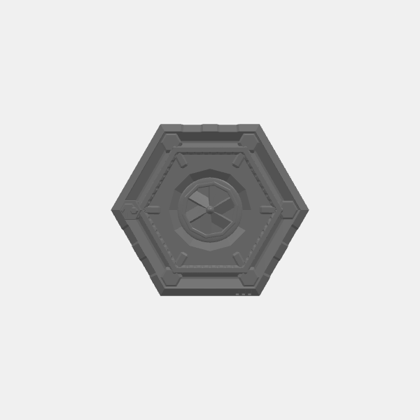 SB3D - Hex Sci Fi Stackable - Roof 5 big exhaust fan v1.0.stl