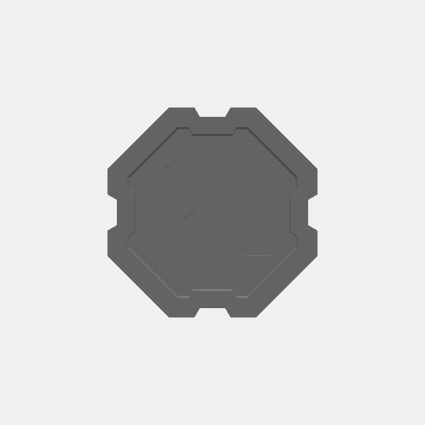 Xenos Rampant/Tokens - Xenos Rampant - Number half v1.0.stl