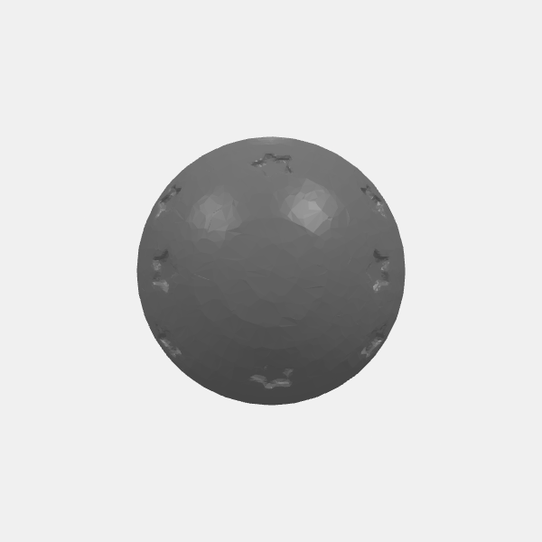 SB3d - Globe Holiday Ornament - Stars Small v1.1.stl