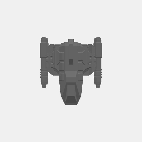 OPR Warfleets - Human Defense Force/SB3D Warfleets - Human Defense Force - Gunship Ship v1.0.stl