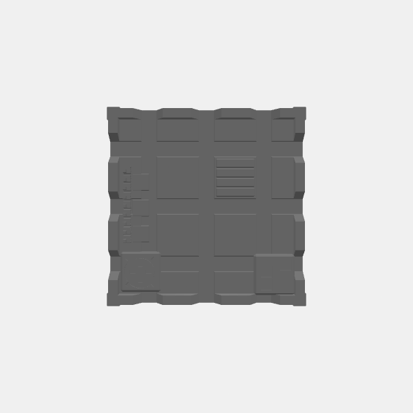 Battletech Building Terrain - Large Building 1 -  Roof 1 v1.0.stl