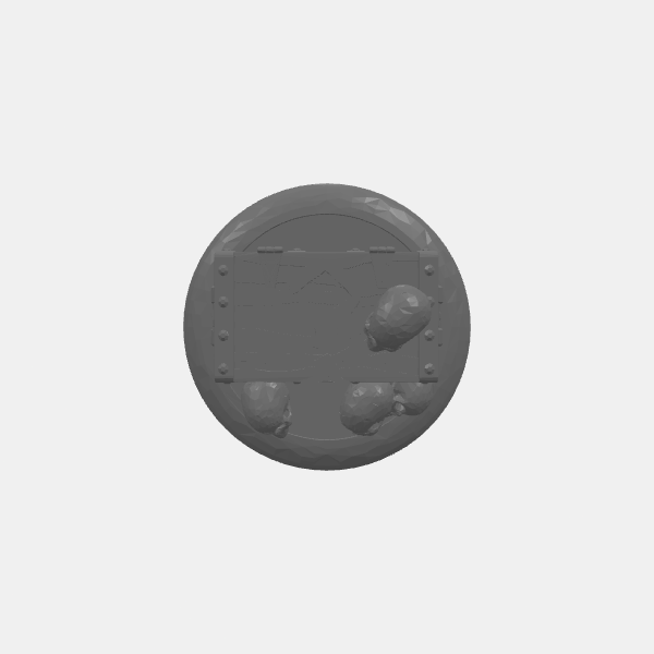 Tokens - Clue Marker - Fantasy Chest w Skulls - Blank v1.0.stl