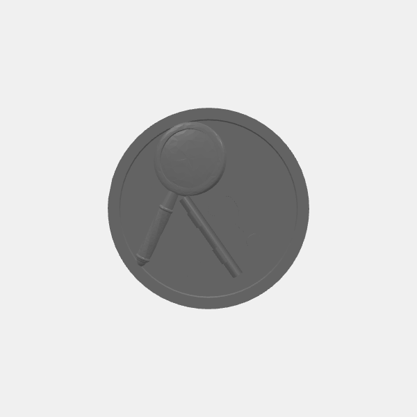 Tokens - Clue Marker - Book Magnifying Glass - 1 - v1.0.stl