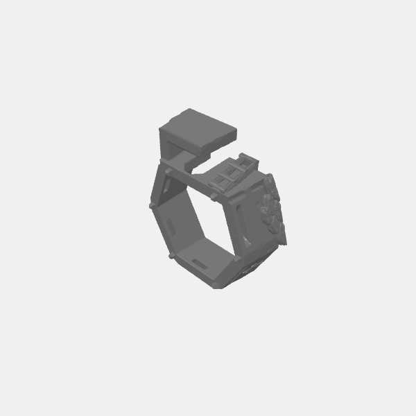 Trench Crusade - Pill Box Bunker - Hex 2 with Crosses - Body v1.0.stl