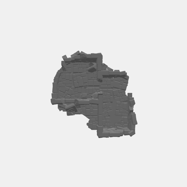 Tilestone Ruined Village Buildings - Med Building 2 v1.0.stl
