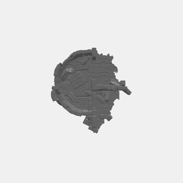 Tilestone Ruined Village Buildings - Med Building 3 v1.0.stl