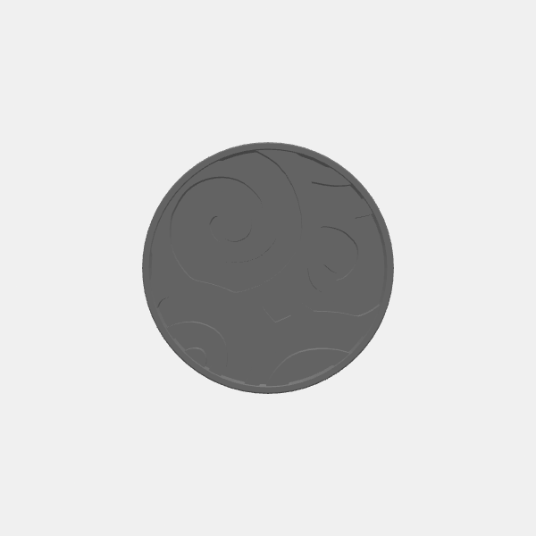Mini Bases - Whirlpool Patterns - 25mm Round - Angled edge v1.0.stl