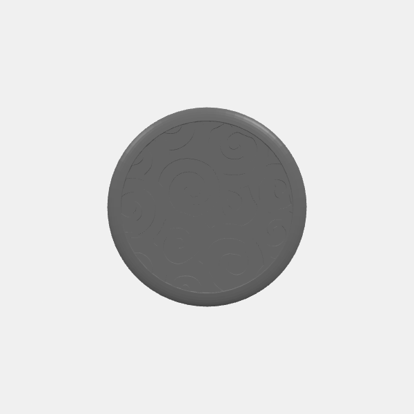 Mini Bases - Whirlpool Patterns - 50mm Round - Rounded edge v1.0.stl