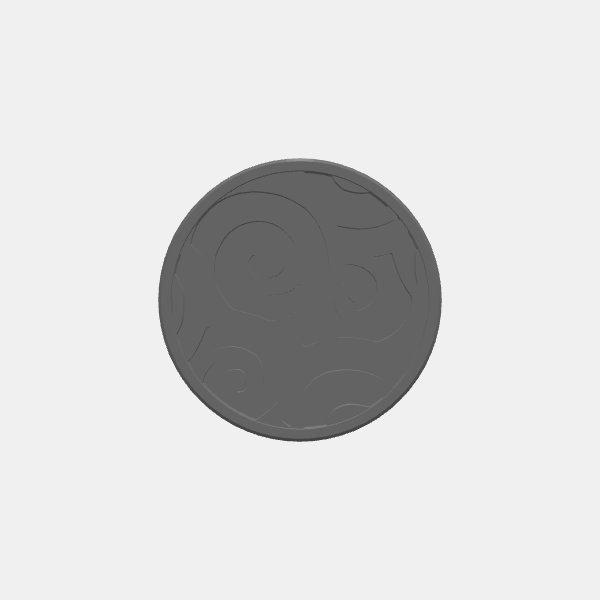 Mini Bases - Whirlpool Patterns - 32mm Round - Angled edge v1.0.stl