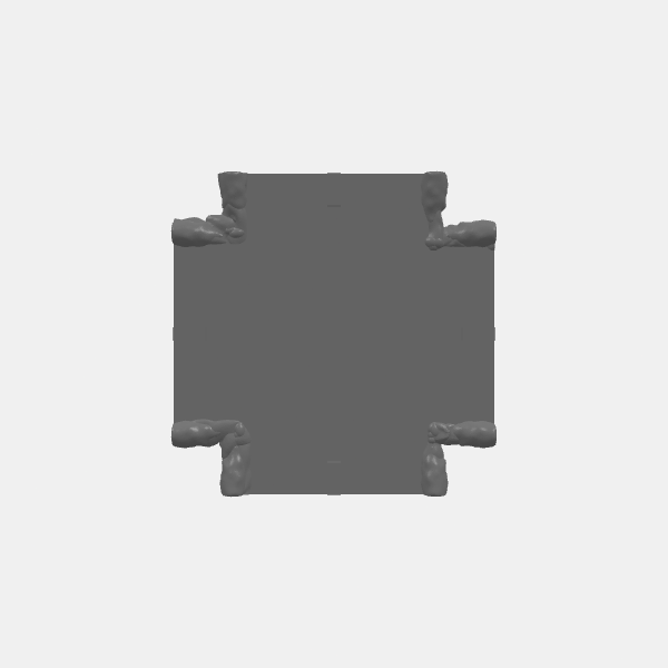 Gaslands - Modular Roads 2 -Two Lane Road - Intersection Crossroads v1.0.stl