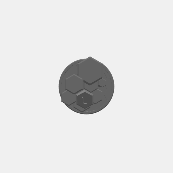 Objective Markers - Sci Fi - Crystal Formations - 25mm -Numbered 1 v1.0.stl