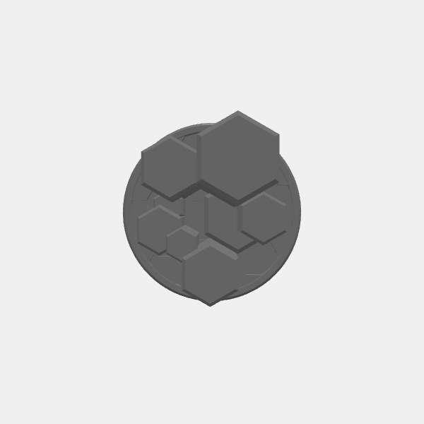 Objective Markers - Sci Fi - Crystal Formations - 25mm - Plain 6 v1.0.stl