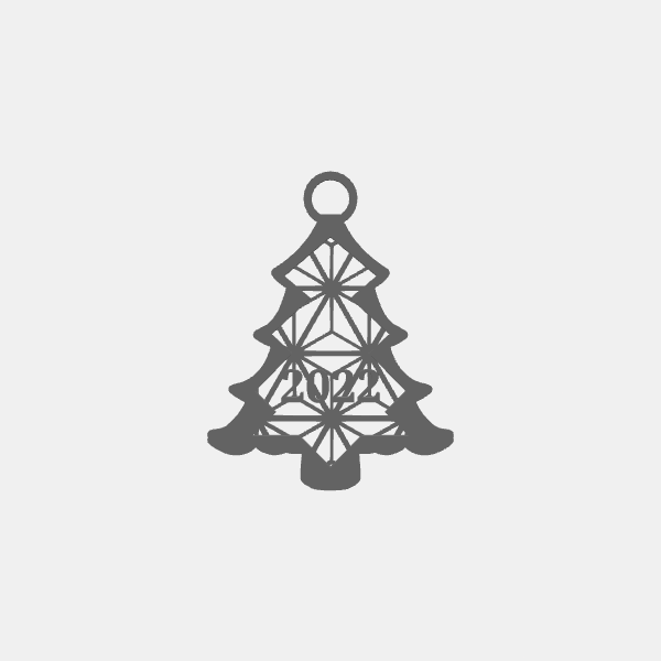 Sablebadger - Holiday Ornament 2022 - Tree v1.0.stl