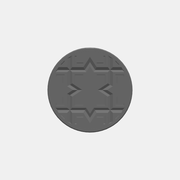 Mini Bases - Dwarven Tile - 32mm Round - Angled edge v1.0.stl