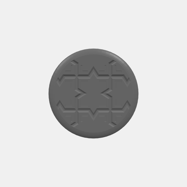 Mini Bases - Dwarven Tile - 40mm Round - Rounded edge v1.0.stl