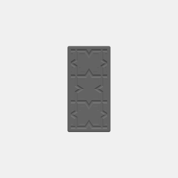 Mini Bases - Dwarven Tile - 25x50mm Rectangle - Rounded edge v1.0.stl