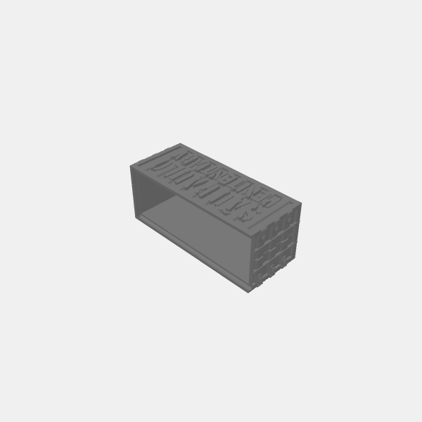 Gaslands - Sponsors Shipping Container lid - Warden 2 v1.0.stl