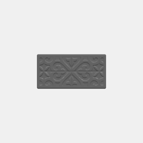 Mini Bases - Fancy Tile Pattern 2 - 25x50mm Rectangle - Rounded edge v1.0.stl