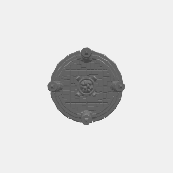 Tilestone - Domed Temple - Female Goddess Face with Fire Braziers - Base v1.1.stl