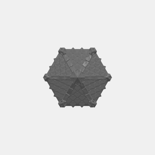 Aetherstone - Dwellings Roof - Diamond Scale with Center Point v1.0.stl