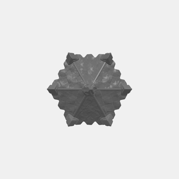Aetherstone - Dwellings Roof - Diamond Scale with Pointy Bits v1.0.stl