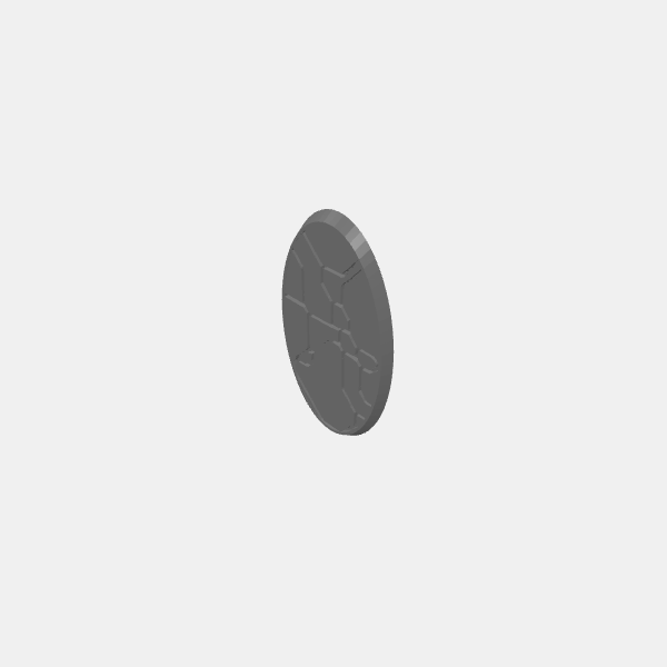 Mini Bases - Sci Geometric Pattern - Oval - Angled Edge - 42x75mm v1.0.stl