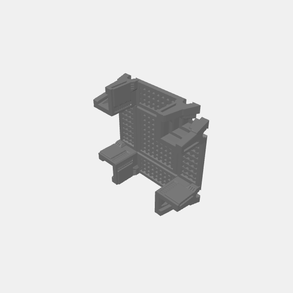 Legion - Imperial Trench - Intersection - Cross v2.0.stl