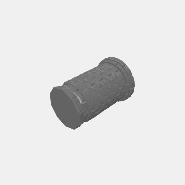 Fantasy - Stone Pedestal for Statue - Round Column with Flat Top And Shield v1.1.stl