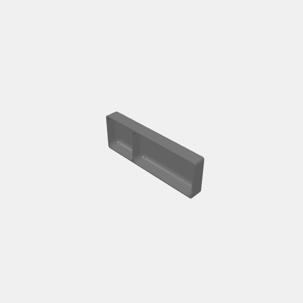Shipping container Inserts - Token Tray 1long1short - One Third Height v1.0.stl