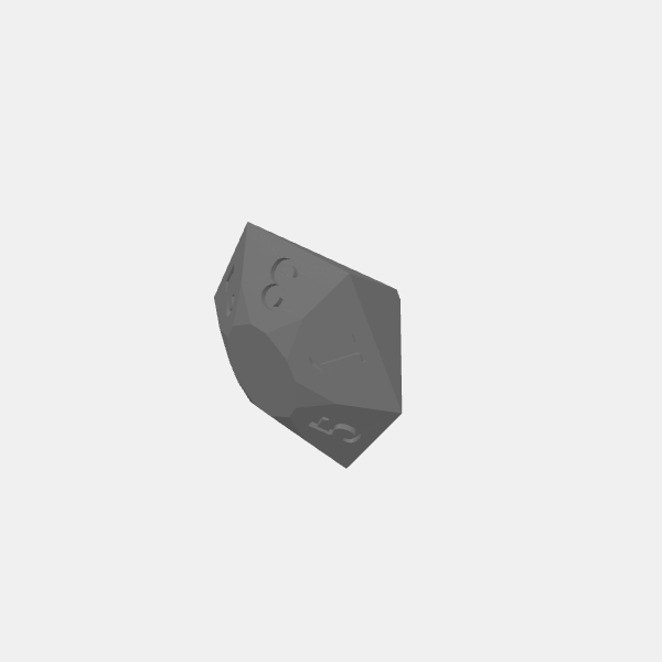 Dice - Gemstone Dice -D6 v1.0.stl