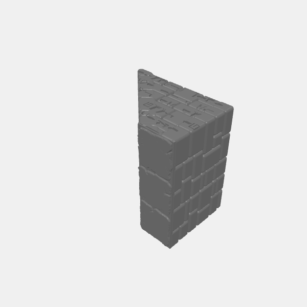 Stackers - Ancient Sandstone - Pyramid Section Square 3x3 Ramp v1.0.stl